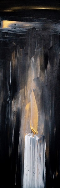 《천계의 빛 No.11》 2017, Acrylic on canvas, 170×55cm